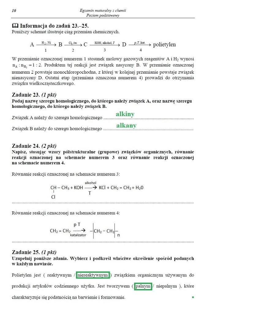 MATURA 2013 z CKE. Chemia - poziom podstawowy i rozszerzony [ARKUSZE, ODPOWIEDZI]