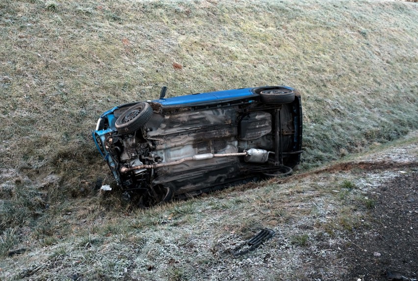 Wypadek na obwodnicy Chojnic 30.12.2020 r. DK22 była zablokowana w obie strony