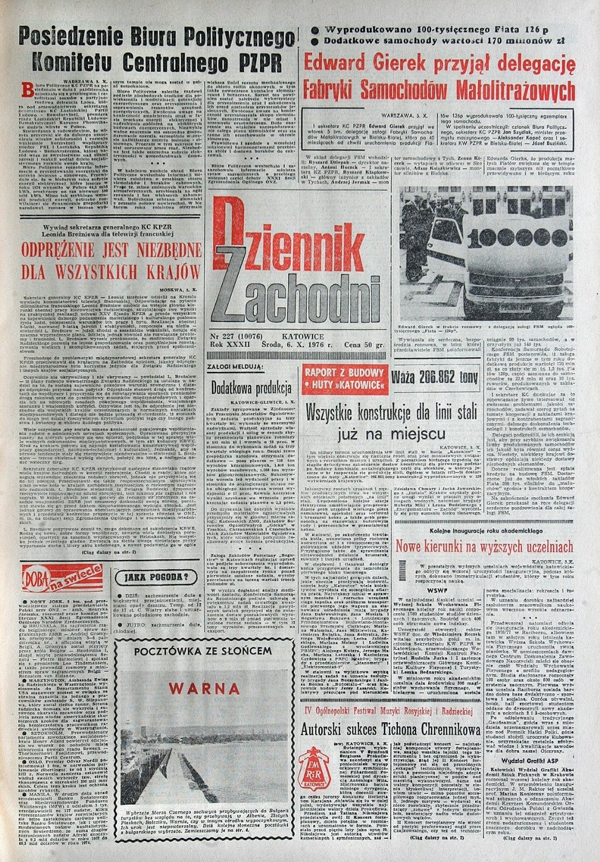1976. Szczyt gierkowskiego dobrobytu i propagandy sukcesu. Z...