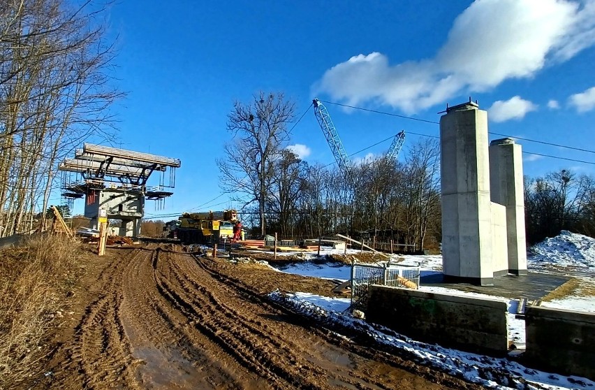 Budowa Alei Wielkiej Wyspy we Wrocławiu, styczeń 2022 roku