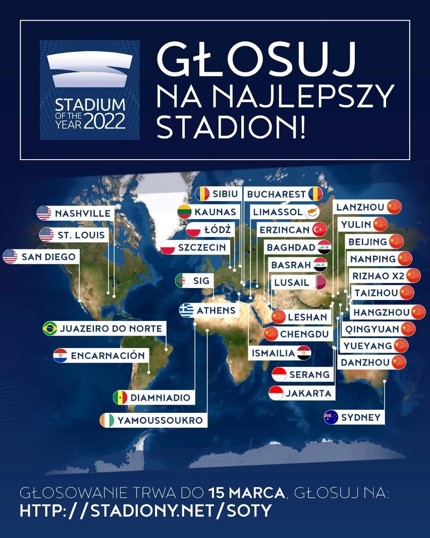 Czy Stadion Miejski imienia Władysława Króla w Łodzi zdobędzie prestiżową nagrodę ,,Stadium of the Year 2022"" 