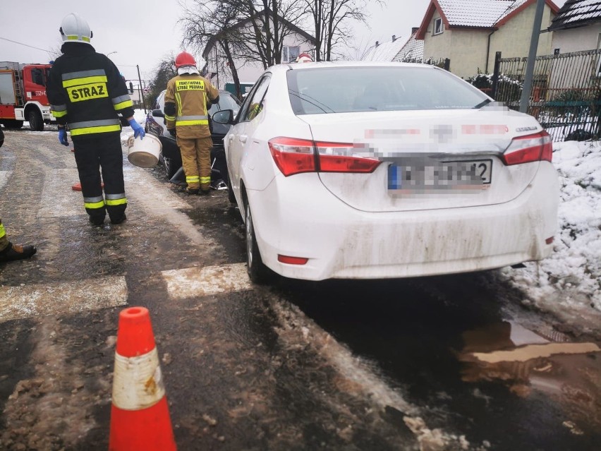 Wypadek koło Sianowa.