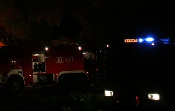 Sześć wozów strażackich ratowało dobytek w miejscowości Barszczewo