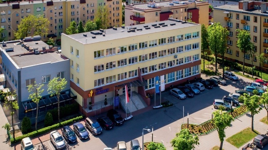 Siedziba Unibep SA w Bielsku Podlaskim. Spółka jest czołowym...