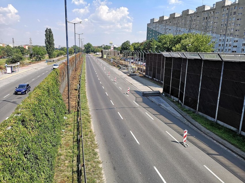 Rejon ulicy Opolskiej, budowa linii tramwajowej na Górkę...