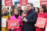 Trasa parlamentarna Lewicy. W Łodzi na konferencji prasowej byli Czarzasty, Biedroń, Zandberg, Trela i inni