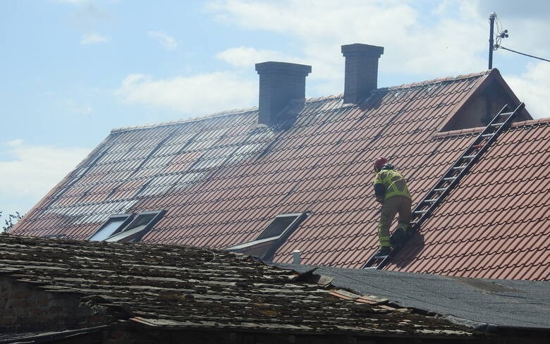 Pożar domu w Łazie w gminie Zabór