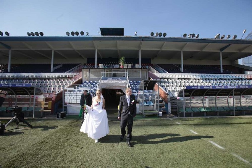 Ślub na stadionie Górnika Zabrze