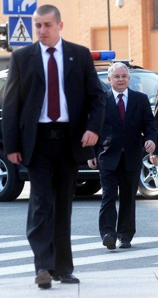 Prezydent Lech  Kaczyński podczas ubiegłorocznej wizty w Gorzowie