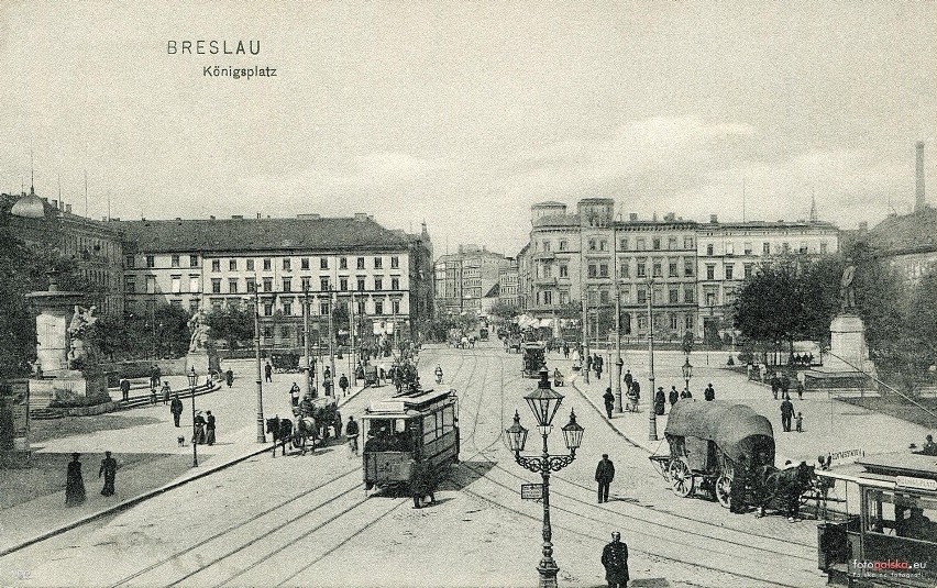 Tramwaje na Konigsplatz (dziś pl. Jana Pawła II)