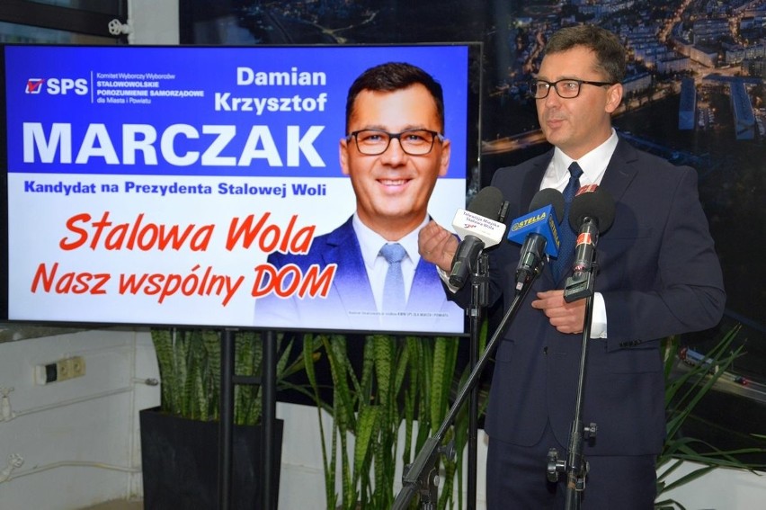 Damian Marczak – kandydat na prezydent Stalowej Woli podczas...