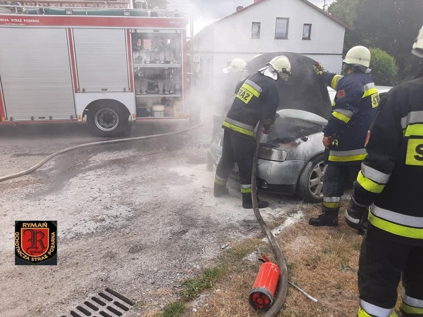 Pożar samochodu osobowego