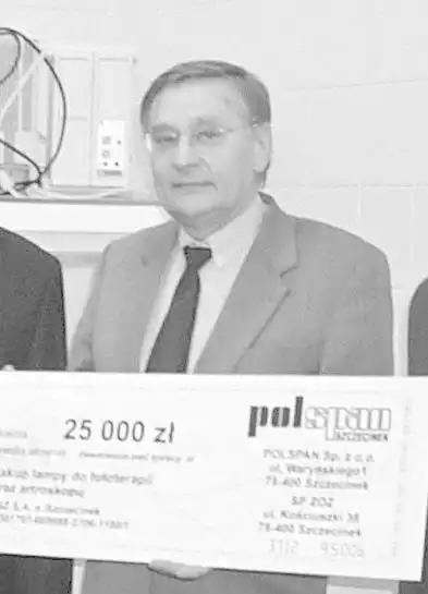 Roman Jańczak, jako szef największej firmy w mieście, wspomagał m.in. szczecinecki szpital. 