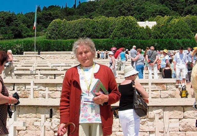 Maria Mirek na Monte Cassino podczas wycieczki do Włoch