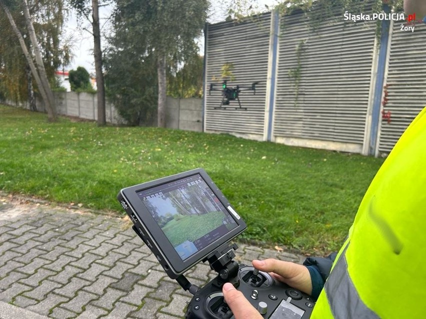 Bezpieczeństwo z lotu ptaka, czyli akcja żorskiej drogówki z wykorzystaniem drona