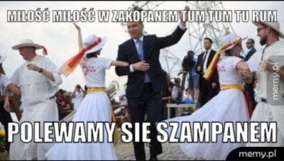 Taniec Andrzeja Dudy podczas Spotkania Młodych w Lednicy...