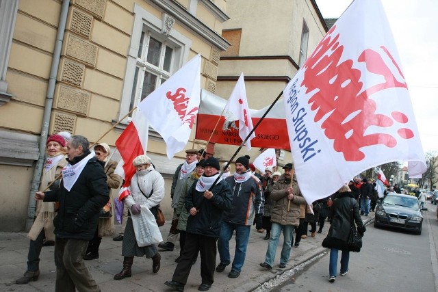 Protest rolników w Słupsku.