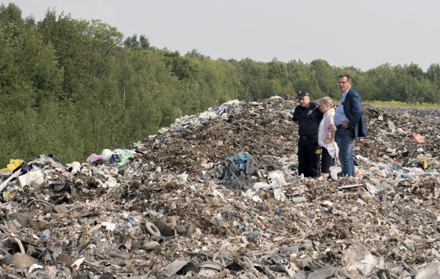 Nielegalne wysypisko śmieci na terenie kopalni Miechowice w Bytomiu