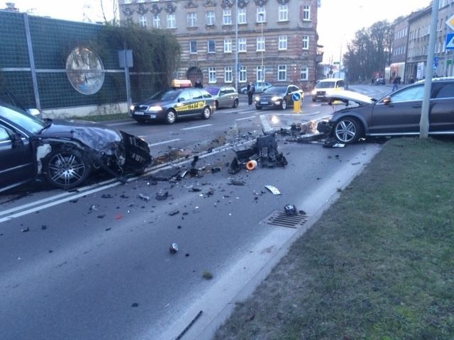 Wypadek na skrzyżowaniu Krasińskiego z Łuczniczą.
