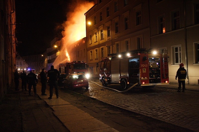 Pożar przy ul. Krasińskiego w Słupsku...