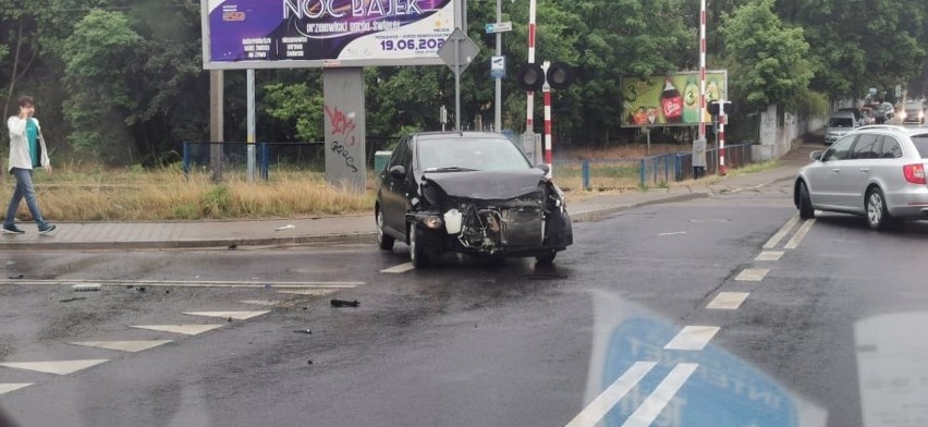 Wypadek na ul. Twardowskiego w Szczecinie