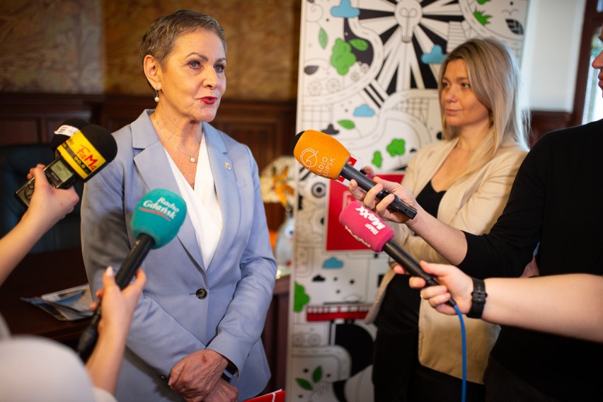 Konferencja prasowa Krystyny Danileckiej-Wojewódzkiej.