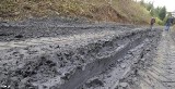 Robotnicy naprawiają drogę w Witosławicach, którą sami zniszczyli