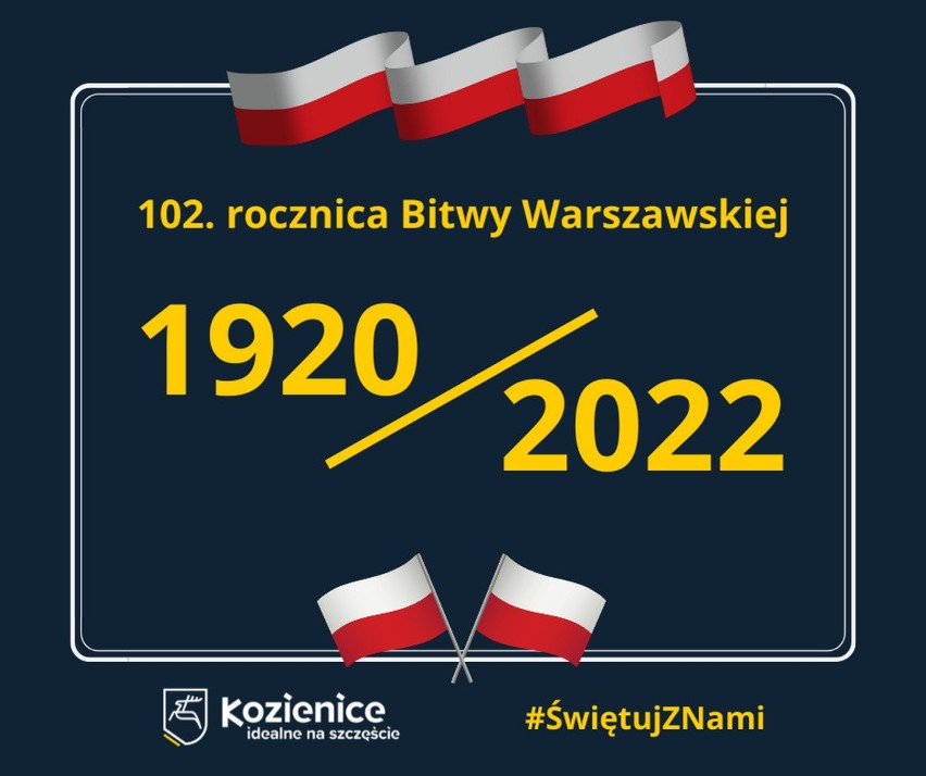 Obchody 102. rocznicy Bitwy Warszawskiej odbędą się w poniedziałek, 15 sierpnia w Kozienicach. Władze miasta zapraszają na uroczystości