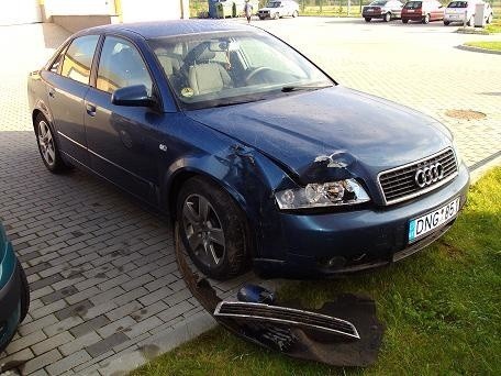 Audi, którym uciekał złodziej samochodów z Litwy