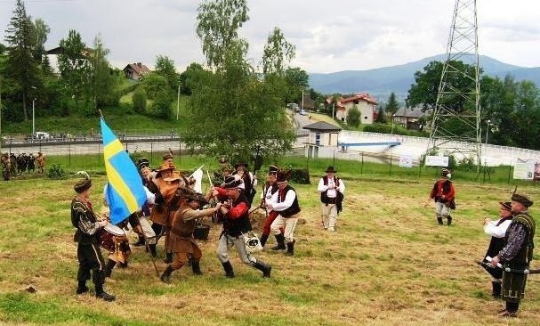 Bitwa na szańcach wilkowickich - inscenizacja w Wilkowicach...