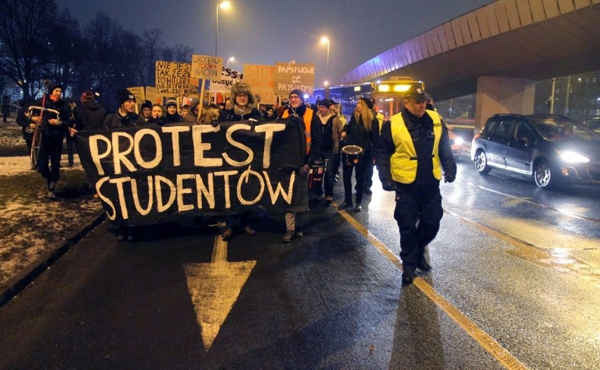 Protest studentów we Wrocławiu, 25.01.2017