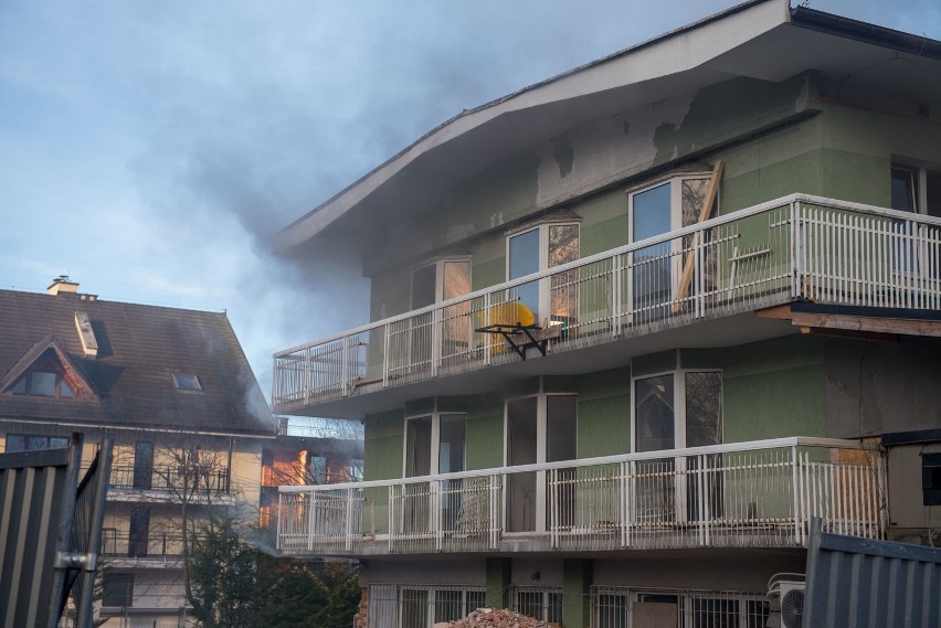 Zakopane: Pożar w hotelu. Płonęły... śmieci               