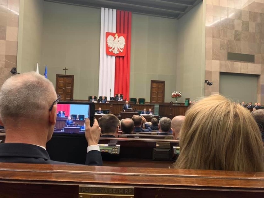 To widok, jaki Filip Kaczyński ma na salę plenarną