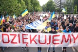Marsz Wdzięczności Ukraińców w Warszawie pod hasłem "Przyjaciele, dziękujemy" 29.05.2022 [ZDJĘCIA, WIDEO]