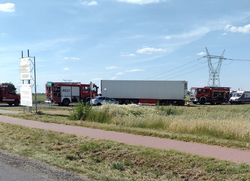 Tragiczny wypadek w Elżbietowie. Pięć osób zginęło, w tym troje dzieci po zderzeniu osobówki z ciężarówką w okolicach Sochaczewa [ZDJĘCIA]