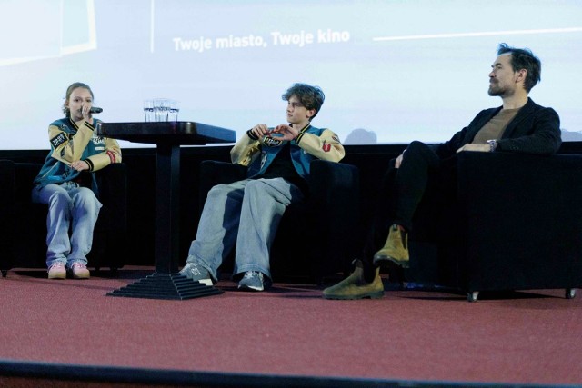 Podczas spotkania w białostockim Kinie Helios w Alfie można się było spotkać z reżyserem - Kristoffera Rusa oraz dwójki młodych aktorów: Amelii Fijałkowskiej i Patryka Siemka