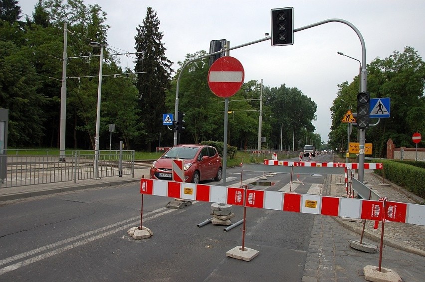 Ul. Grabiszyńska, tu ruch przebiegał dziś nadzwyczaj...