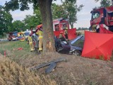 Tragiczny wypadek pod Zgierzem. Samochód osobowy kierowany przez Gruzina uderzył w drzewo. Dwie osoby nie żyją ZDJĘCIA