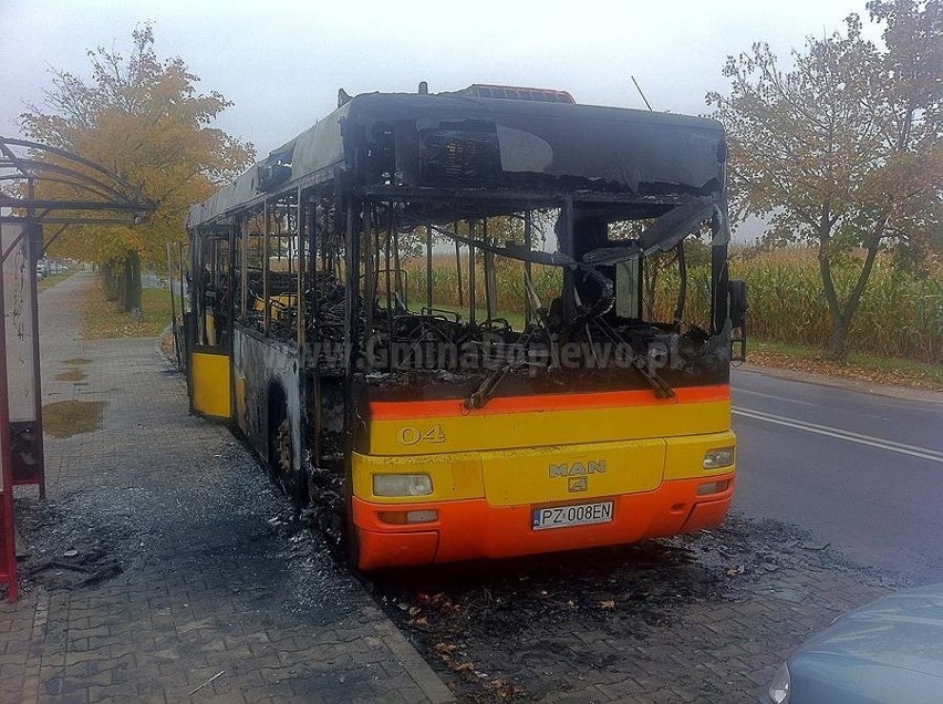 Autobus linii 719 spłonął doszczętnie na przystanku...