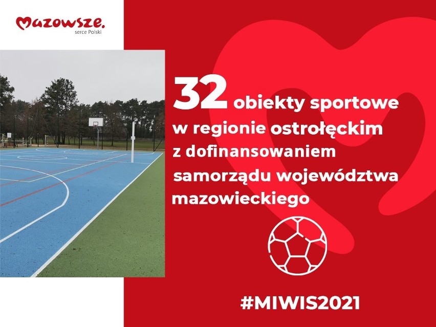 Region. 32 obiekty sportowe z subregionu ostrołęckiego ze wsparciem władz Mazowsza. Lista. 7.07.2021