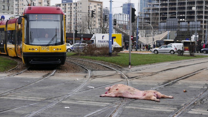 Protest rolników na placu Zawiszy