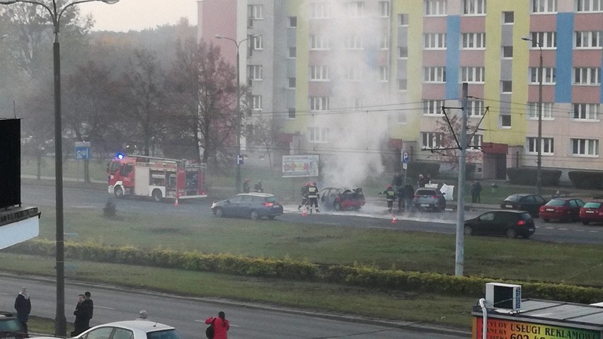 Na Kapuściskach spaliło się auto