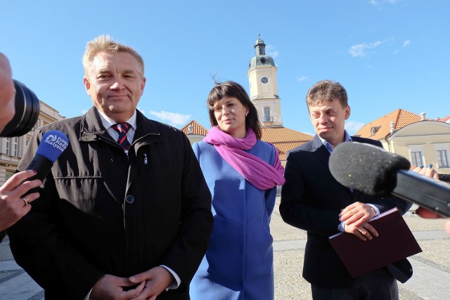 O oczekiwaniach miasta wobec nowego operatora BiKeR-ów opowiadali wczoraj (na zdjęciu od lewej): Tadeusz Tuskolaski, rzeczniczka magistratu Urszula Mirończuk i Robert Jóźwiak