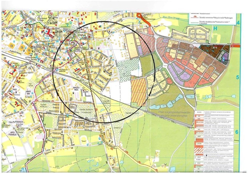 Mapa zasięgu ewakuacji