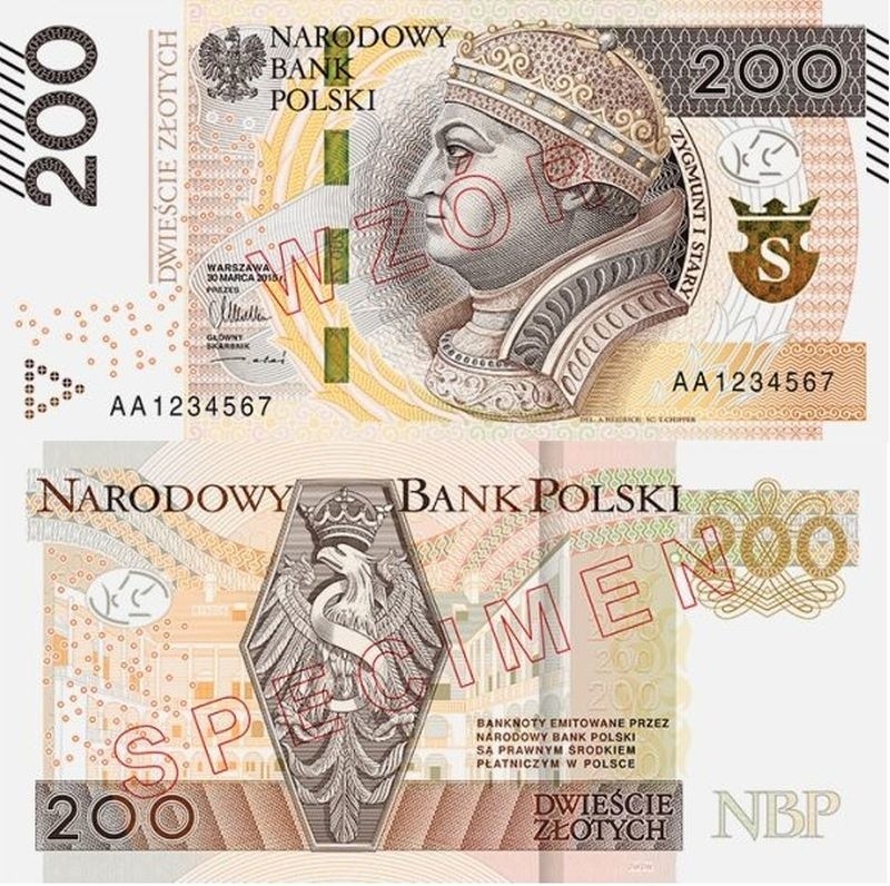 Zmodernizowany banknot 200 zł wchodzi do obiegu