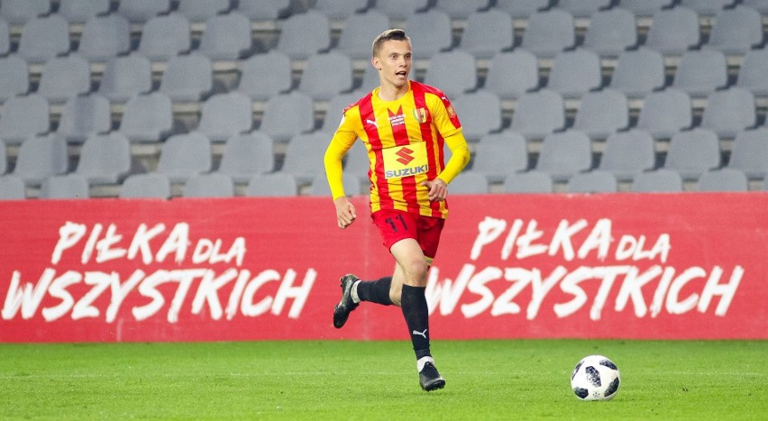 Piłkarz Korony Kielce Dawid Lisowski w meczu z Górnikiem Zabrze zadebiutował w ekstraklasie [ZDJĘCIA]