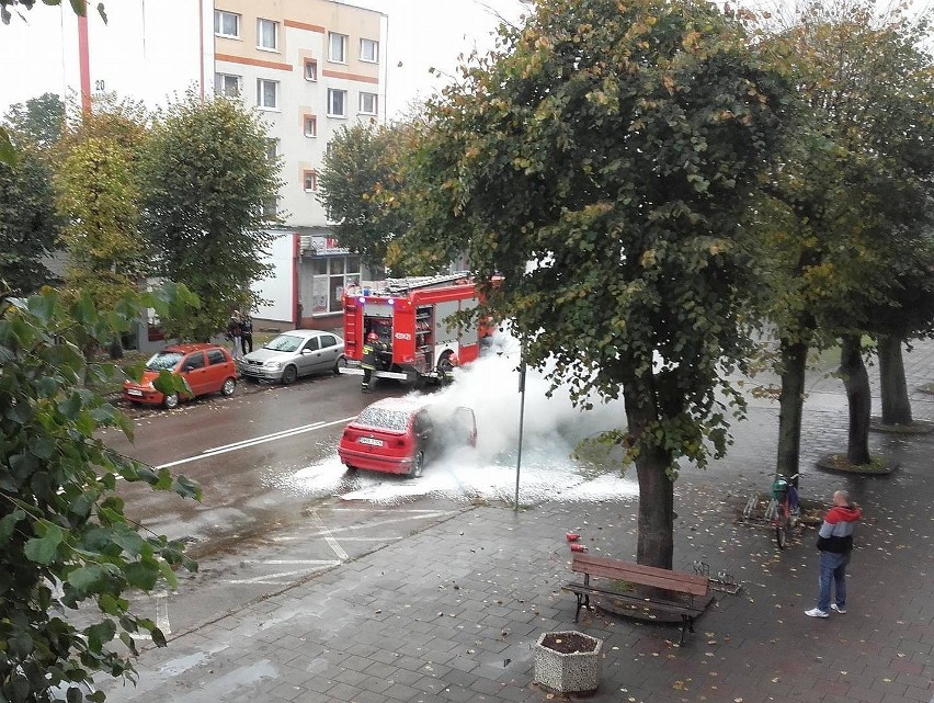 Na ulicy 3 Maja w Hajnówce doszło do pożaru samochodu. W...