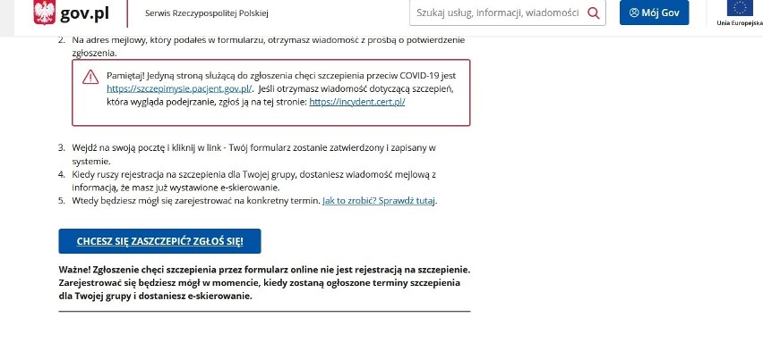 Zapisy na szczepienie przeciwko COVID-19. Sprawdź, jak zapisać się krok po kroku. Podpowiadamy