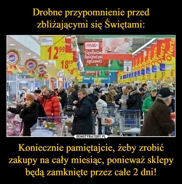 Najlepsze memy o zakupach świątecznych