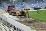 Stadion Miejski w Bielsku-Białej przesuwa.... murawę [ZDJĘCIA]